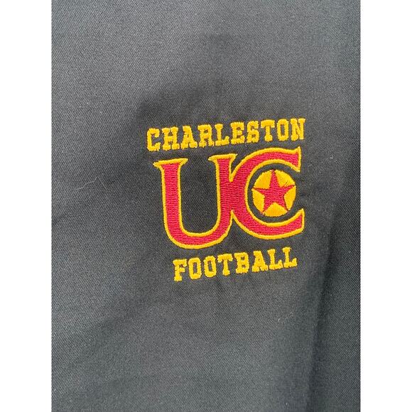 NIKE Men's Black-White Dri-Fit Charleston Football Zip-Up Track Jacket SZ L - Picture 5 of 12